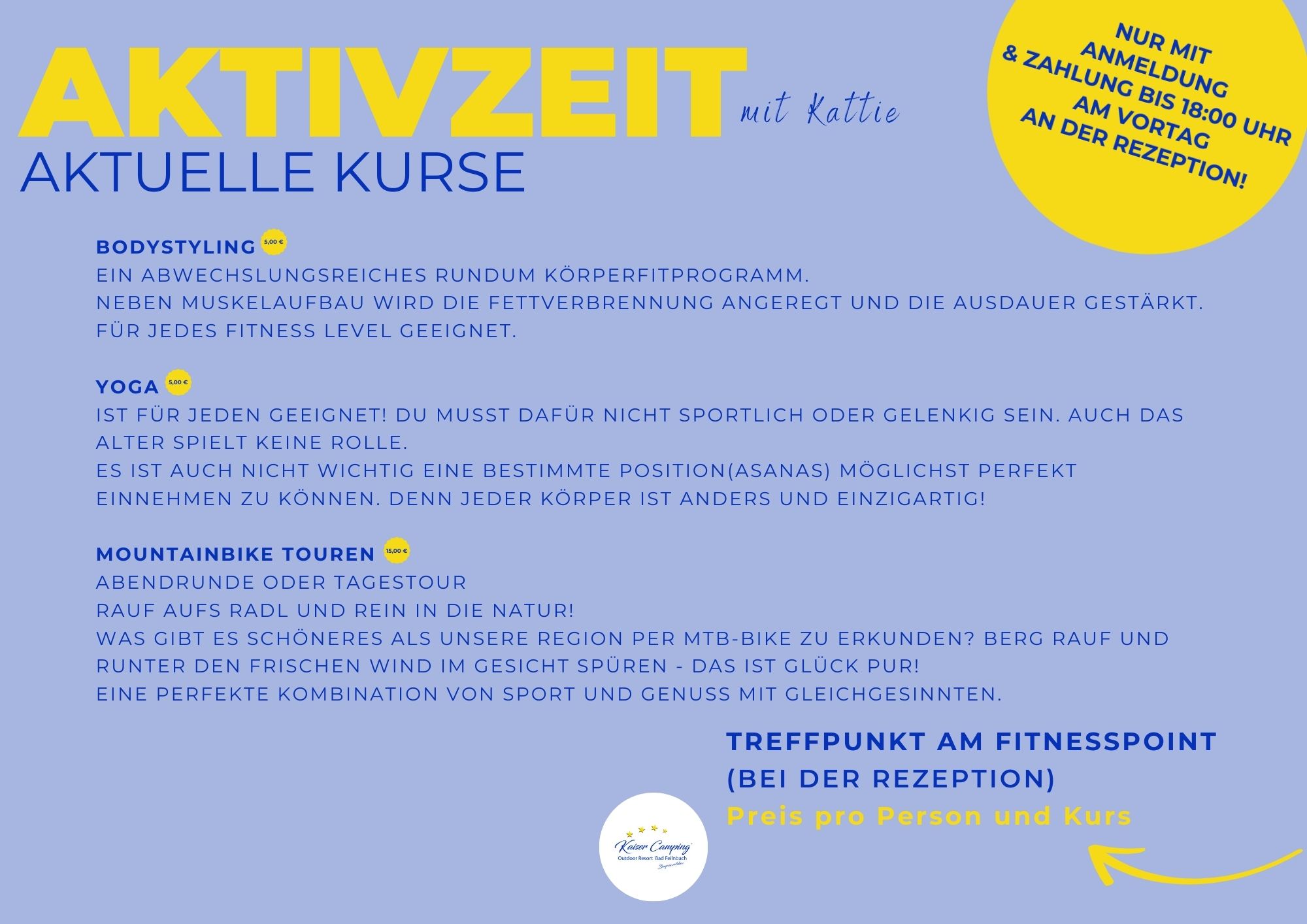 Fit mit Kattie ab 06. Mai 2025 Beschreibung Kursangebot Fit mit Kattie ab 06. Mai 2025 Beschreibung Kursangebot